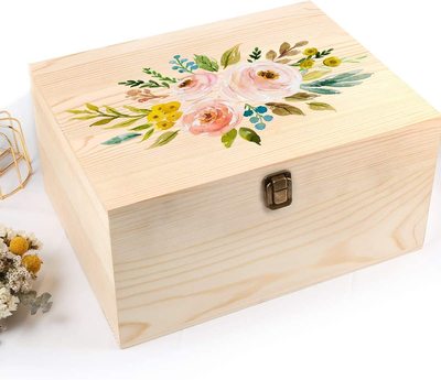 新品松木收纳盒DIY原木储物盒证件存放收纳盒天然实木