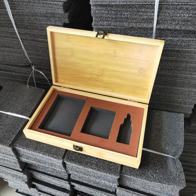 美妆包装盒精油包装盒礼品盒木质珍珠棉内衬包装木盒竹盒EVA木盒包装